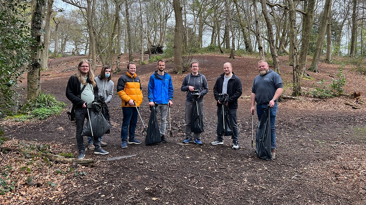 Krystal staff litter picking